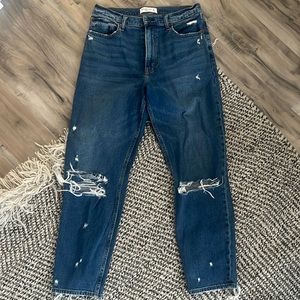 Abercrombie blue distressed jeans
